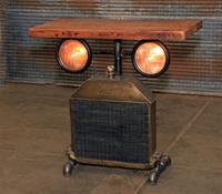 01 "Steampunk Industrial, Antique Ford Model T Barnwood Table"