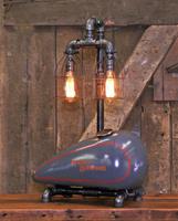 01C "Steampunk Industrial, Motorcycle H-D Gas Tank Lamp"