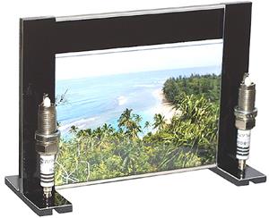 "Platinum Spark Plugs Photo Frame"