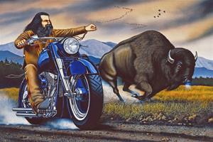 "Buffalo Rider" Artwork by David Mann