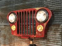 01 "Steampunk Industrial, Jeep Grille Wall Hanger Sconce"
