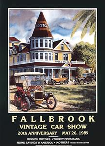 "1985 Fallbrook Vintage Car Show Poster"