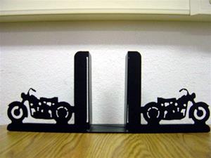 "Motorcycle Bookends"