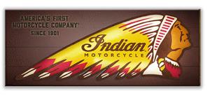 "Indian Motorcycle LED Backlit Headdress Sign"