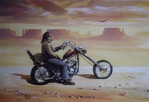 "Biker and Eagle"